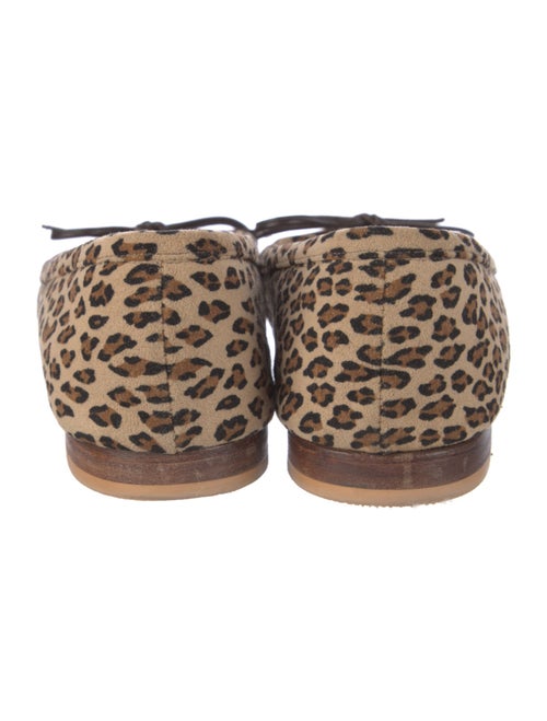 Manolo Blahnik Suede Animal Print Flats