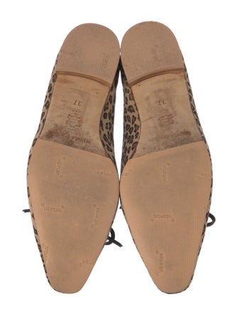 Manolo Blahnik Suede Animal Print Flats