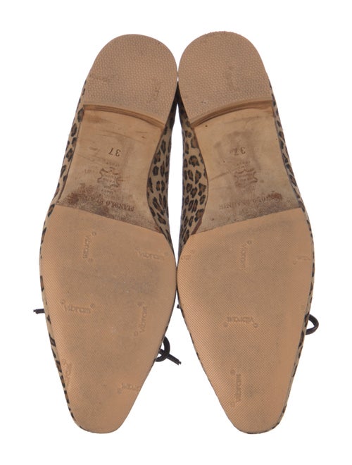 Manolo Blahnik Suede Animal Print Flats