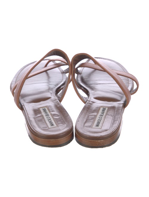 Manolo Blahnik Leather Slides