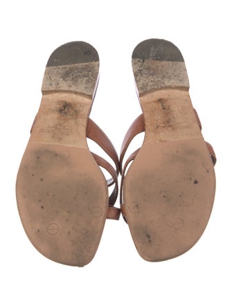 Manolo Blahnik Leather Slides