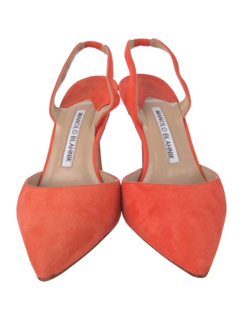 Manolo Blahnik Suede Slingback Pumps