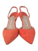 Manolo Blahnik Suede Slingback Pumps