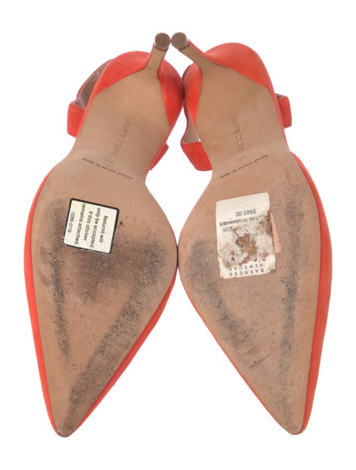 Manolo Blahnik Suede Slingback Pumps