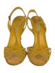 Manolo Blahnik Suede T-Strap Sandals