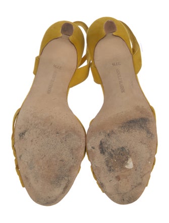 Manolo Blahnik Suede T-Strap Sandals