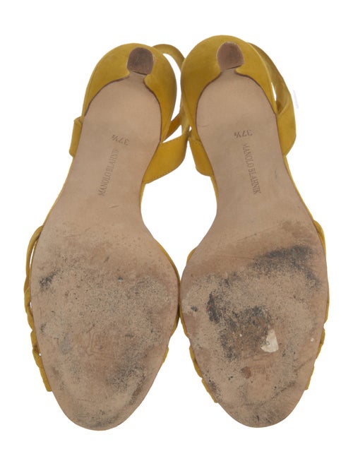 Manolo Blahnik Suede T-Strap Sandals