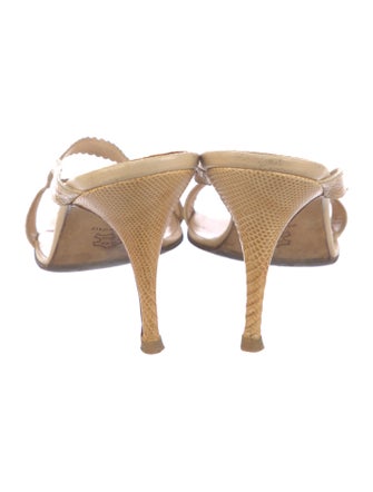 Manolo Blahnik Leather Slides