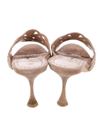 Manolo Blahnik Suede Slides