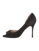 Manolo Blahnik Suede D'Orsay Pumps