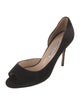 Manolo Blahnik Suede D'Orsay Pumps