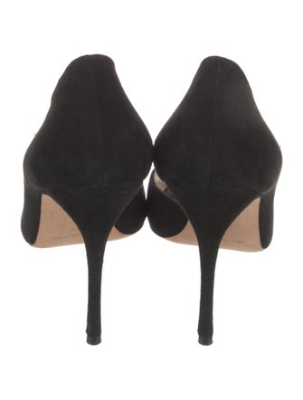 Manolo Blahnik Suede D'Orsay Pumps