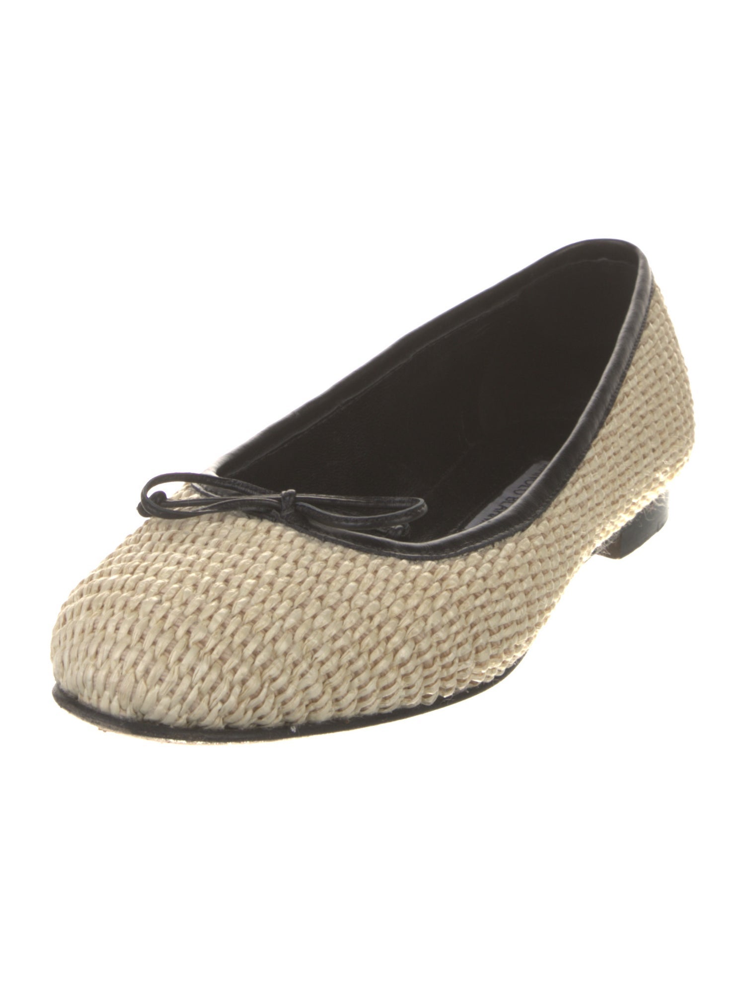 Manolo Blahnik Raffia Flats