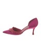 Manolo Blahnik Ruffle Embellishment D'Orsay Pumps
