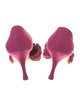 Manolo Blahnik Ruffle Embellishment D'Orsay Pumps