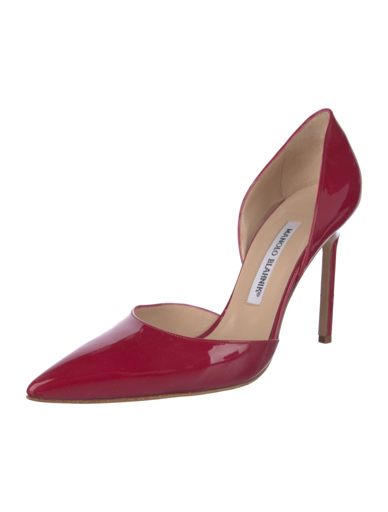 Manolo Blahnik Patent Leather D'Orsay Pumps