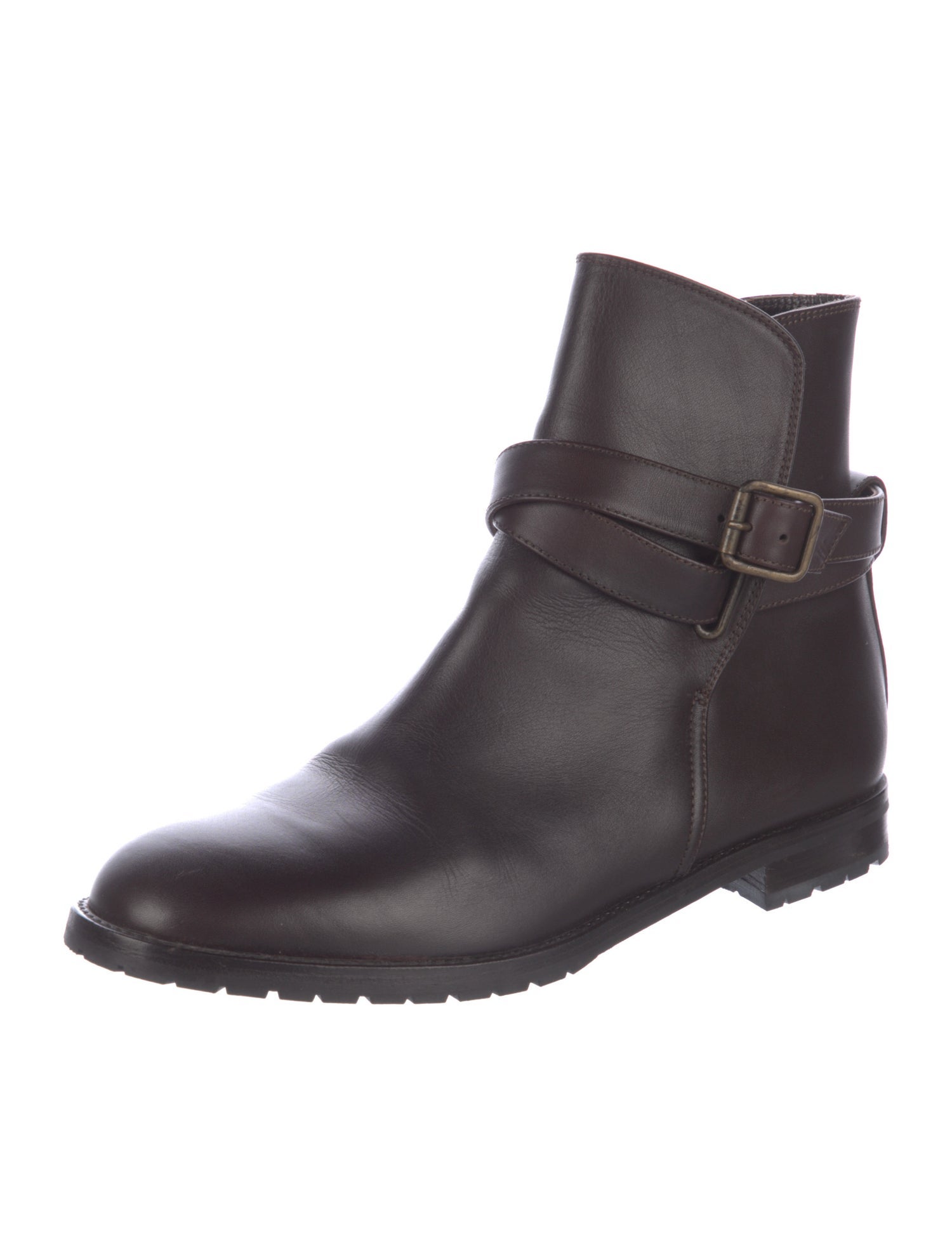 Manolo Blahnik Leather Moto Boots