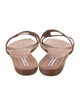 Manolo Blahnik Leather Slides