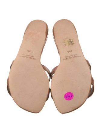 Manolo Blahnik Leather Slides