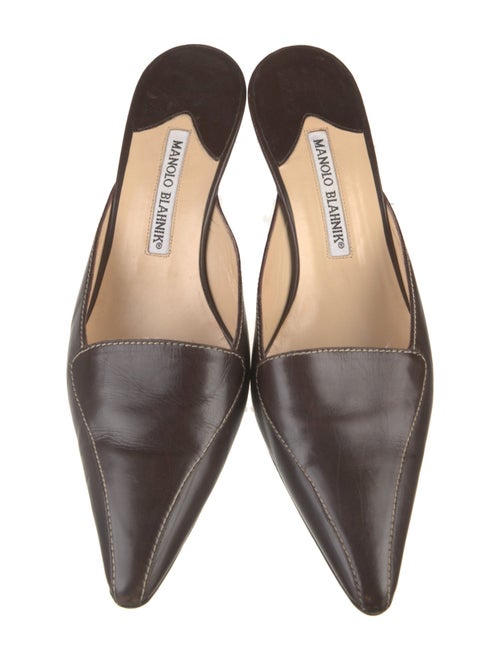 Manolo Blahnik Leather Mules
