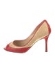 Manolo Blahnik Colorblock Pattern Pumps