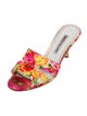 Manolo Blahnik Floral Print Slides