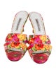 Manolo Blahnik Floral Print Slides