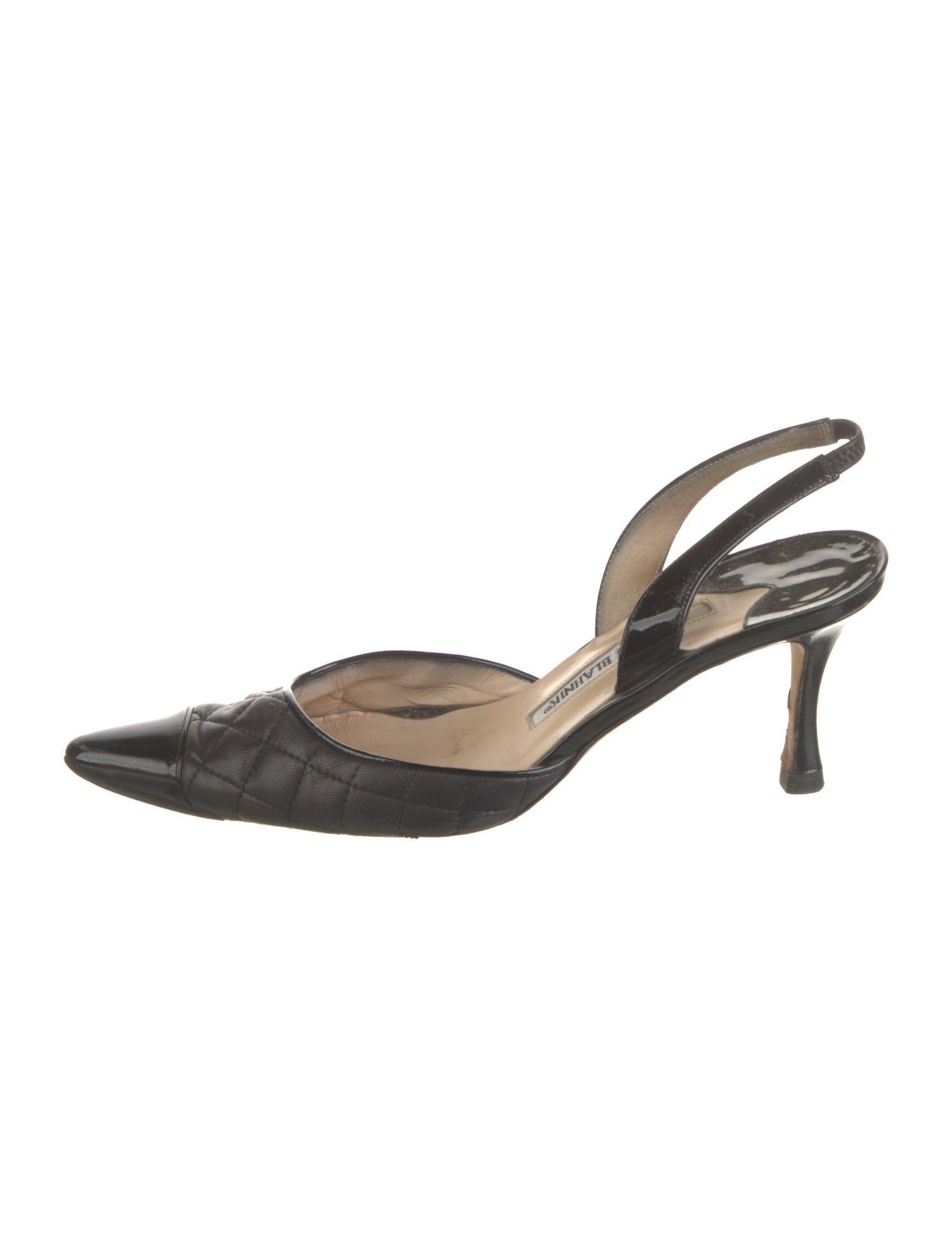 Manolo Blahnik Patent Leather Slingback Pumps