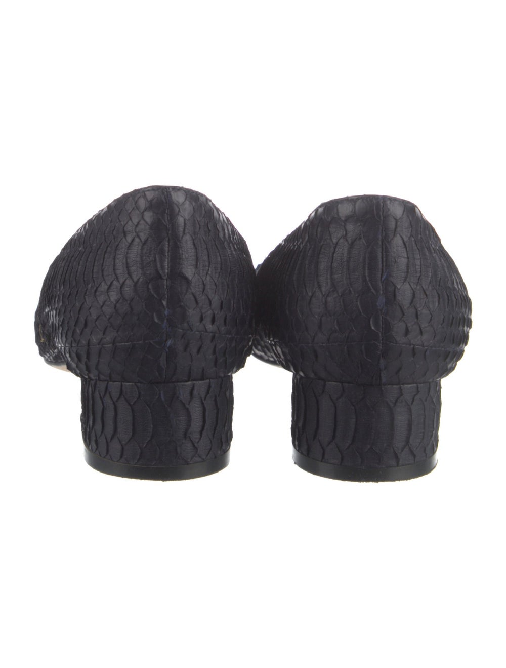 Manolo Blahnik Listony Pumps Blue Python Leather … - image 4