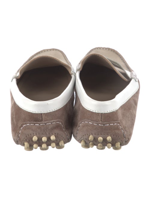 Manolo Blahnik Suede Colorblock Pattern Loafers