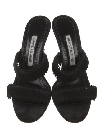 Manolo Blahnik Suede Slides