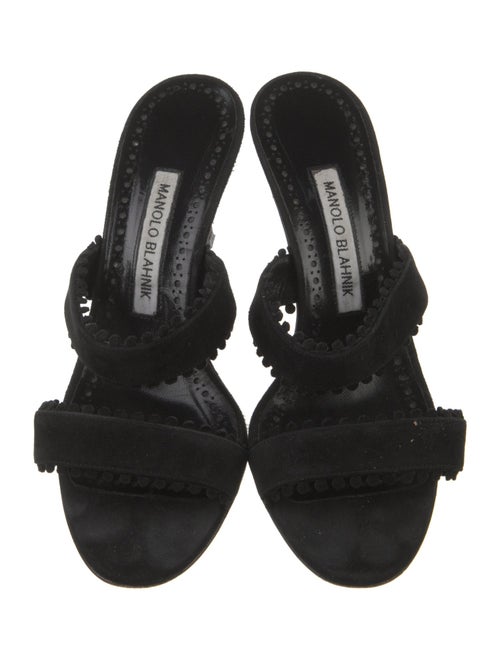 Manolo Blahnik Suede Slides