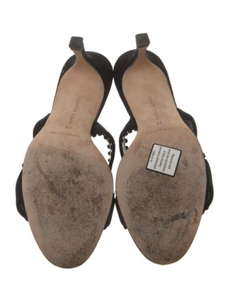 Manolo Blahnik Suede Slides