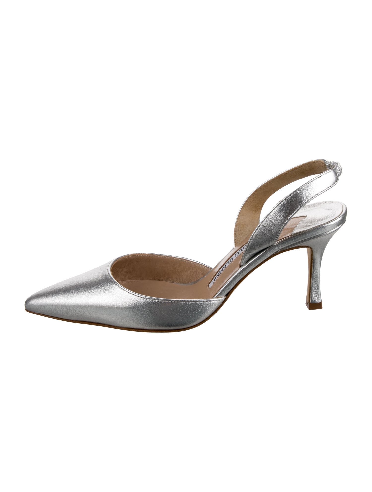 Manolo Blahnik Leather Slingback Pumps
