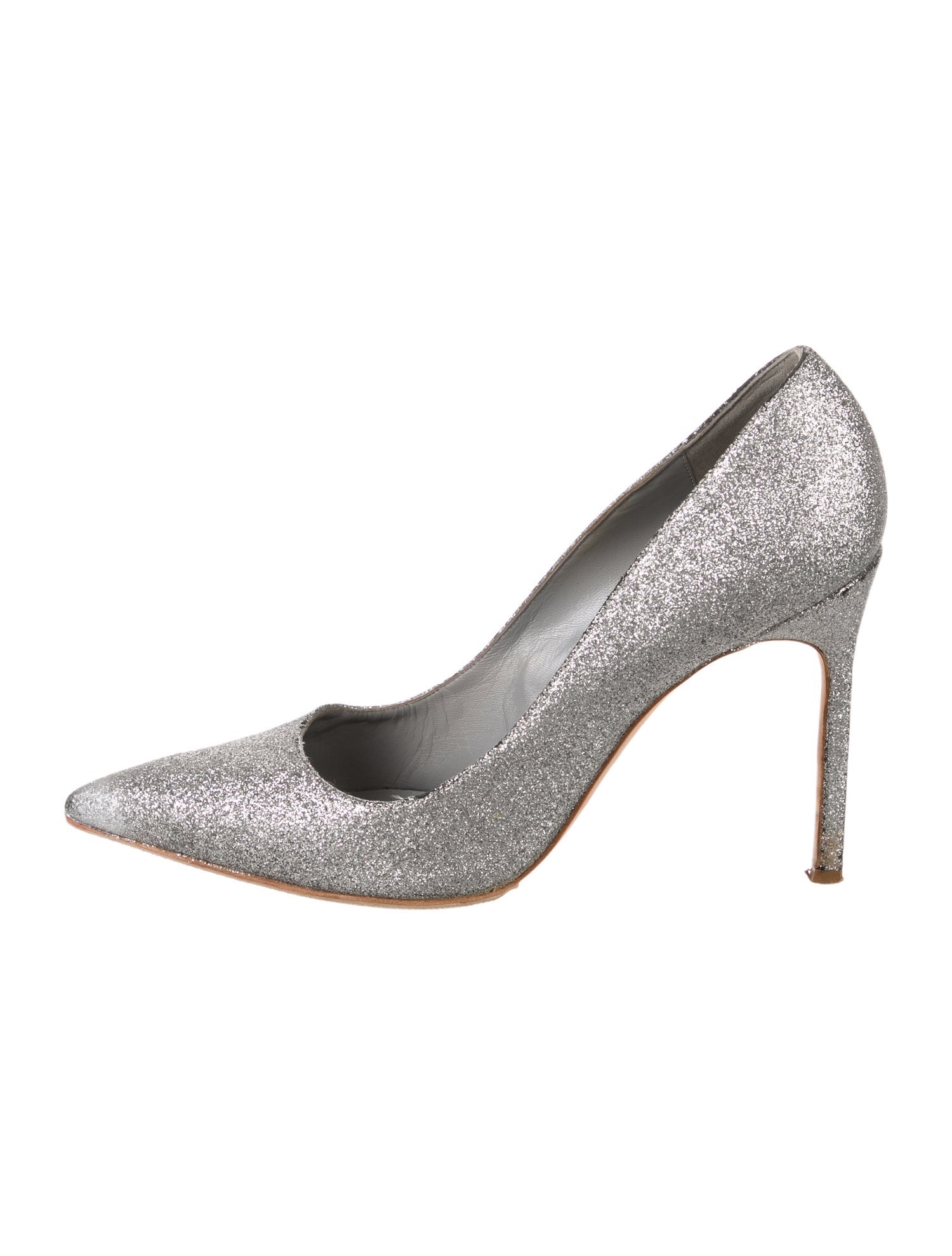 Manolo Blahnik Glitter Glitter Accents Pumps