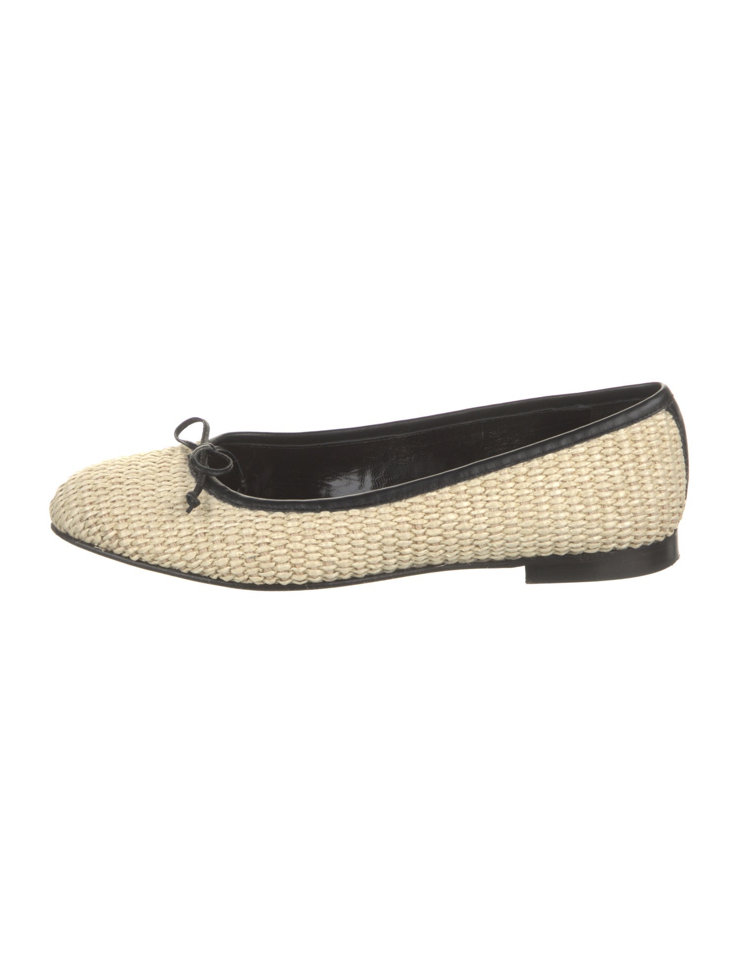 Manolo Blahnik Raffia Patterned Flats