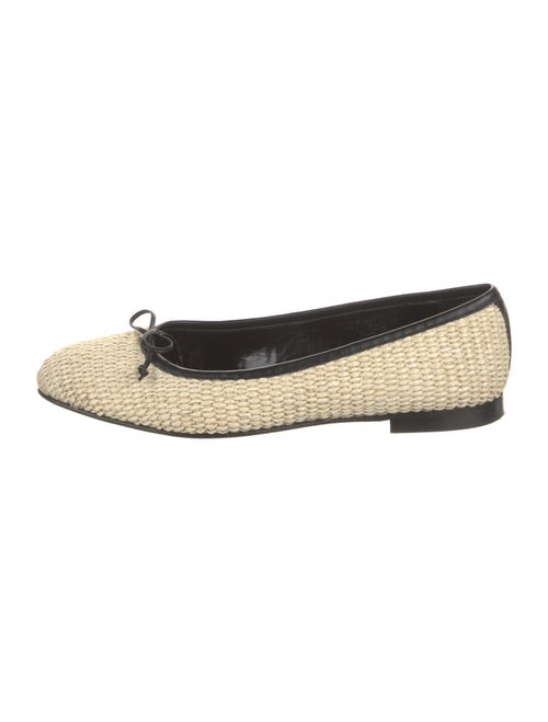 Manolo Blahnik Raffia Patterned Flats