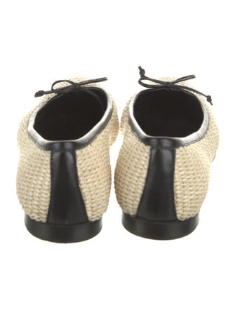 Manolo Blahnik Raffia Patterned Flats