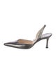 Manolo Blahnik Leather Printed Slingback Pumps