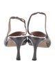 Manolo Blahnik Leather Printed Slingback Pumps