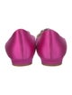 Manolo Blahnik Satin Crystal Embellishments Ballet Flats