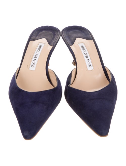 Manolo Blahnik Suede Mules