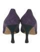 Manolo Blahnik Suede Colorblock Pattern Pumps
