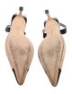 Manolo Blahnik Leather Colorblock Pattern Slingback Pumps
