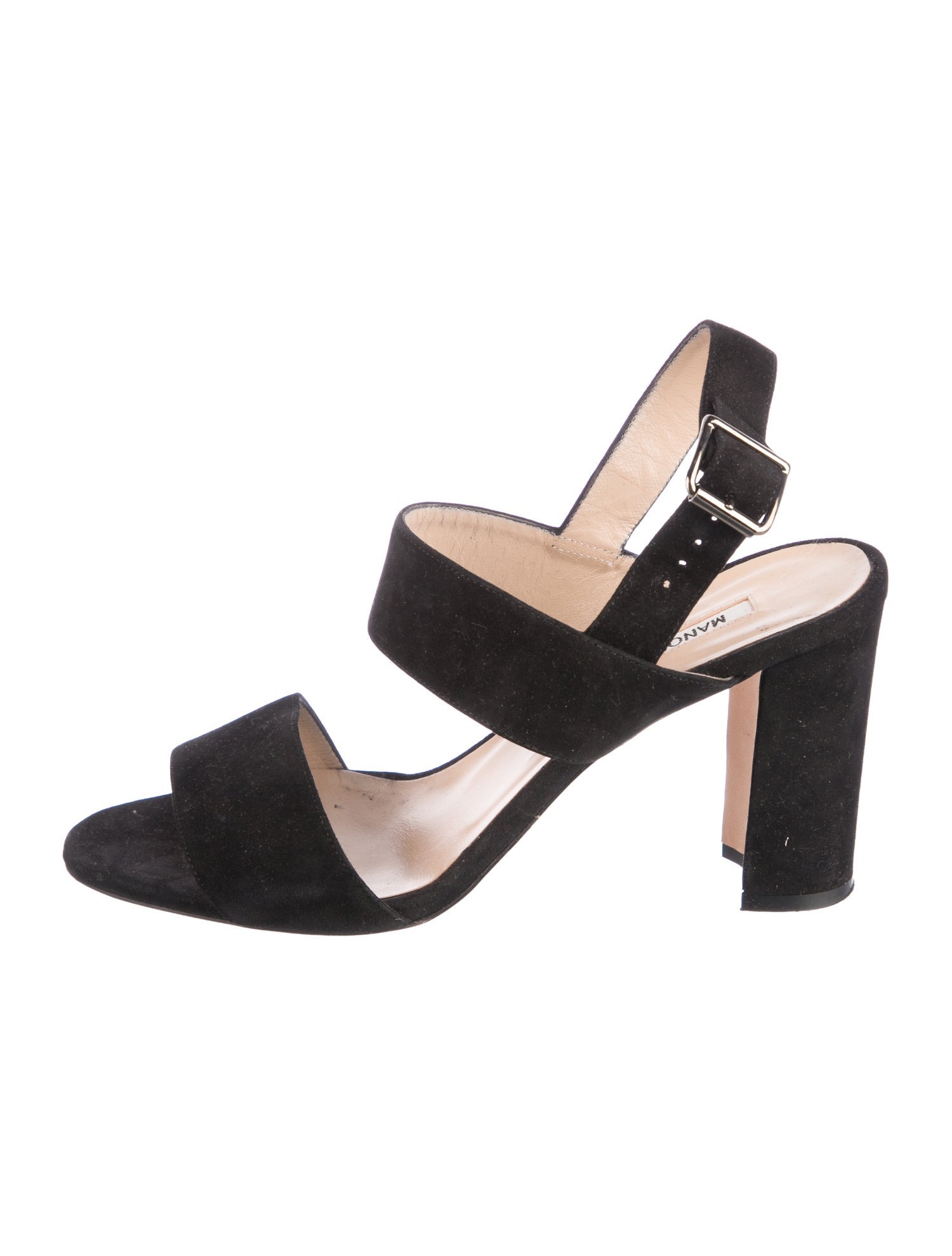 Manolo Blahnik Suede Slingback Sandals