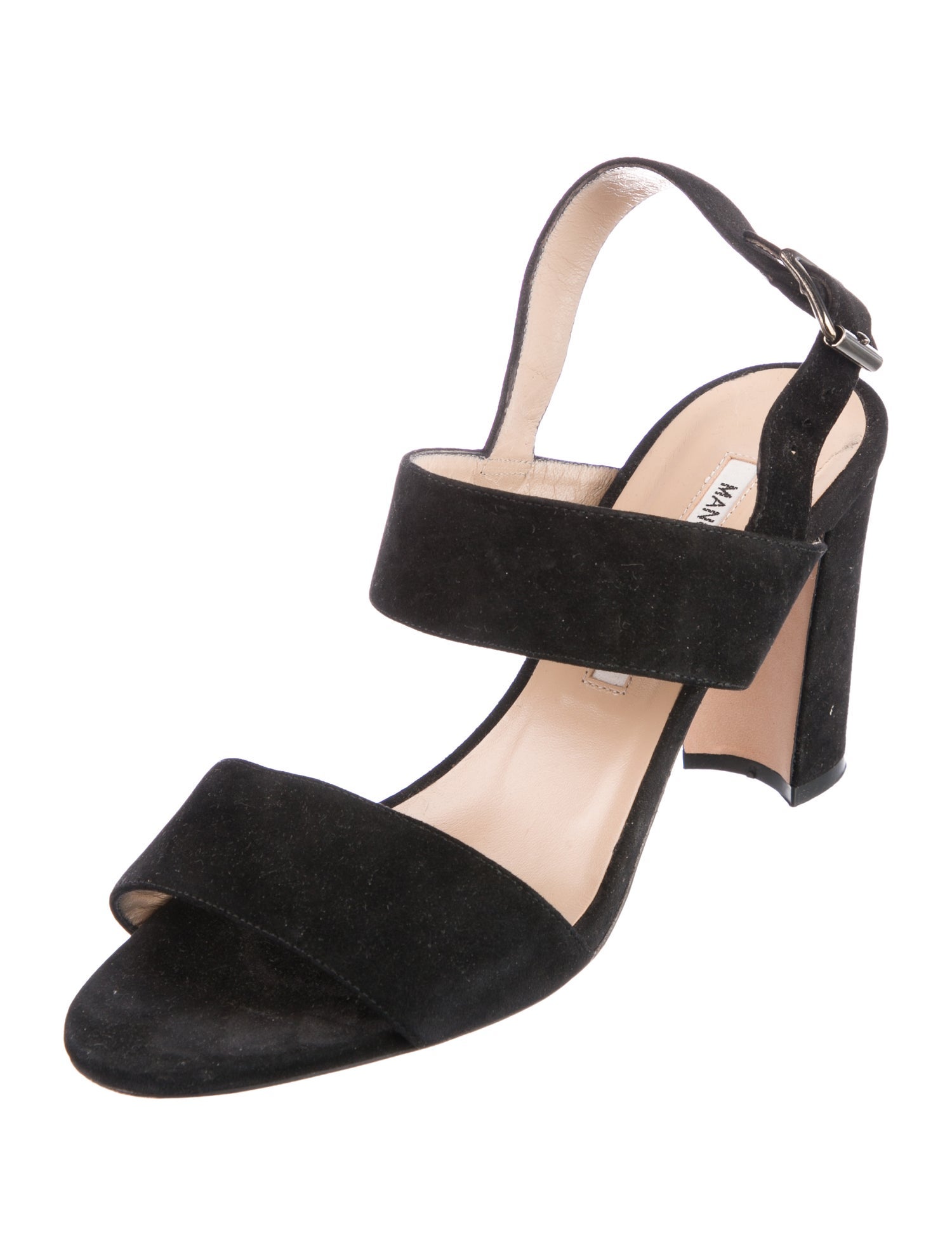 Manolo Blahnik Suede Slingback Sandals
