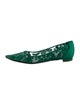 Manolo Blahnik Lace Lace Pattern Ballet Flats