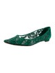 Manolo Blahnik Lace Lace Pattern Ballet Flats