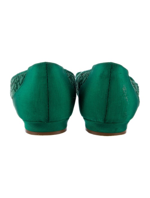 Manolo Blahnik Lace Lace Pattern Ballet Flats