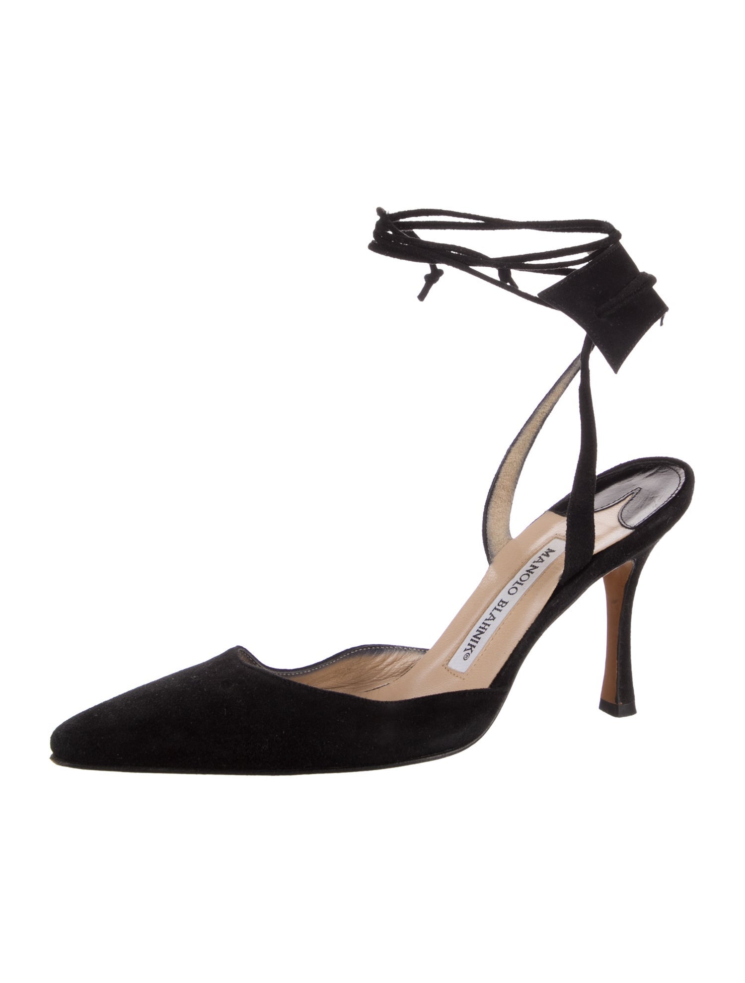 Manolo Blahnik Suede Slingback Pumps